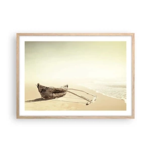 Een poster in een licht eiken lijst - Geheugen van de Stille Zuidzee - 70x50 cm