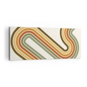 Schilderen op canvas - Zigzag naar het doel - 100x40 cm