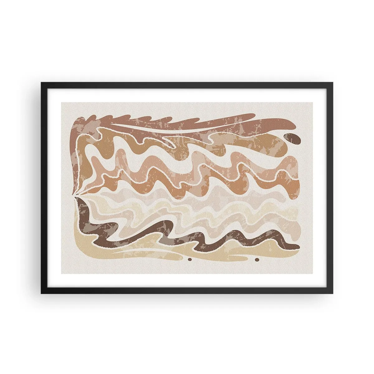 Poster in een zwarte lijst - Goede energie – goede emoties - 70x50 cm
