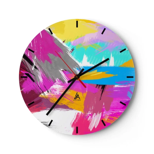 Wandklok - Klok - Man, man, man en weer man - 40x40 cm