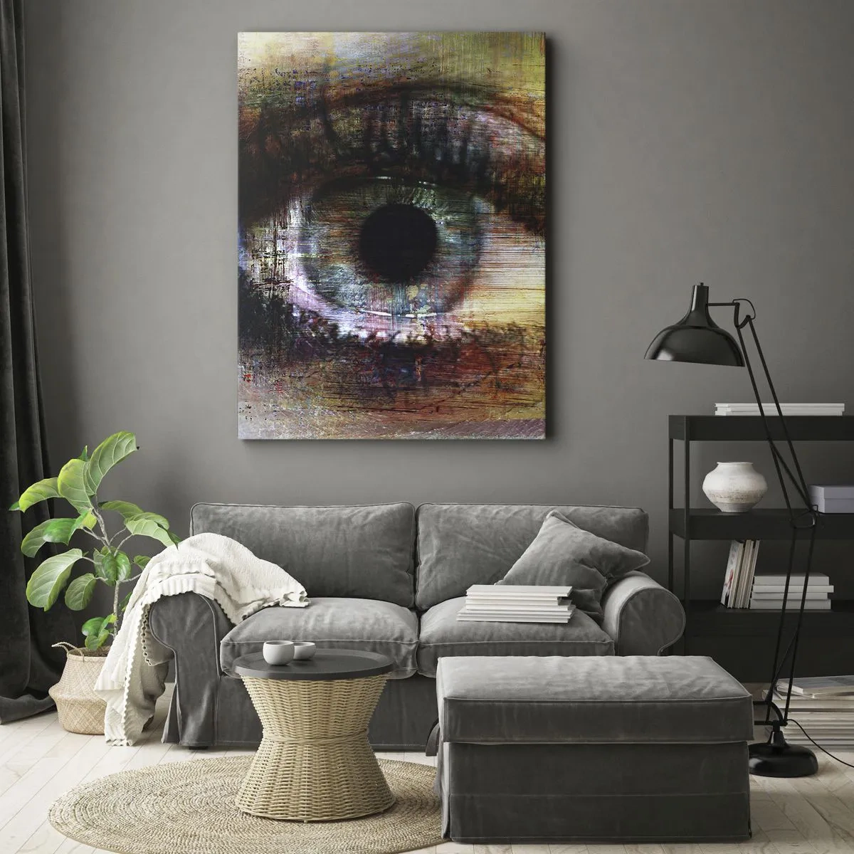 Schilderen op canvas - Je kunt in de ziel kijken - 65x120 cm