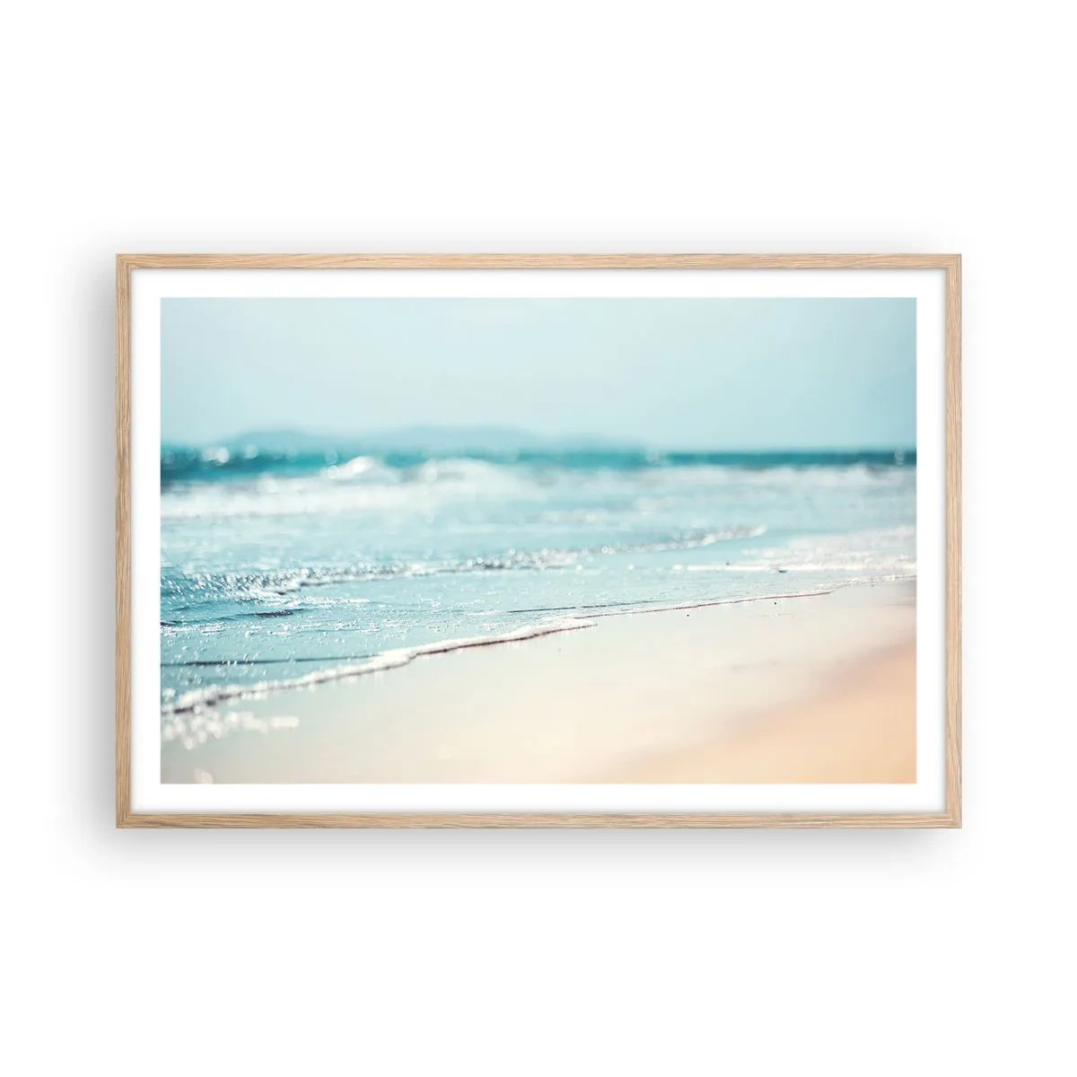 Een poster in een licht eiken lijst - Warmte en geluid - 91x61 cm