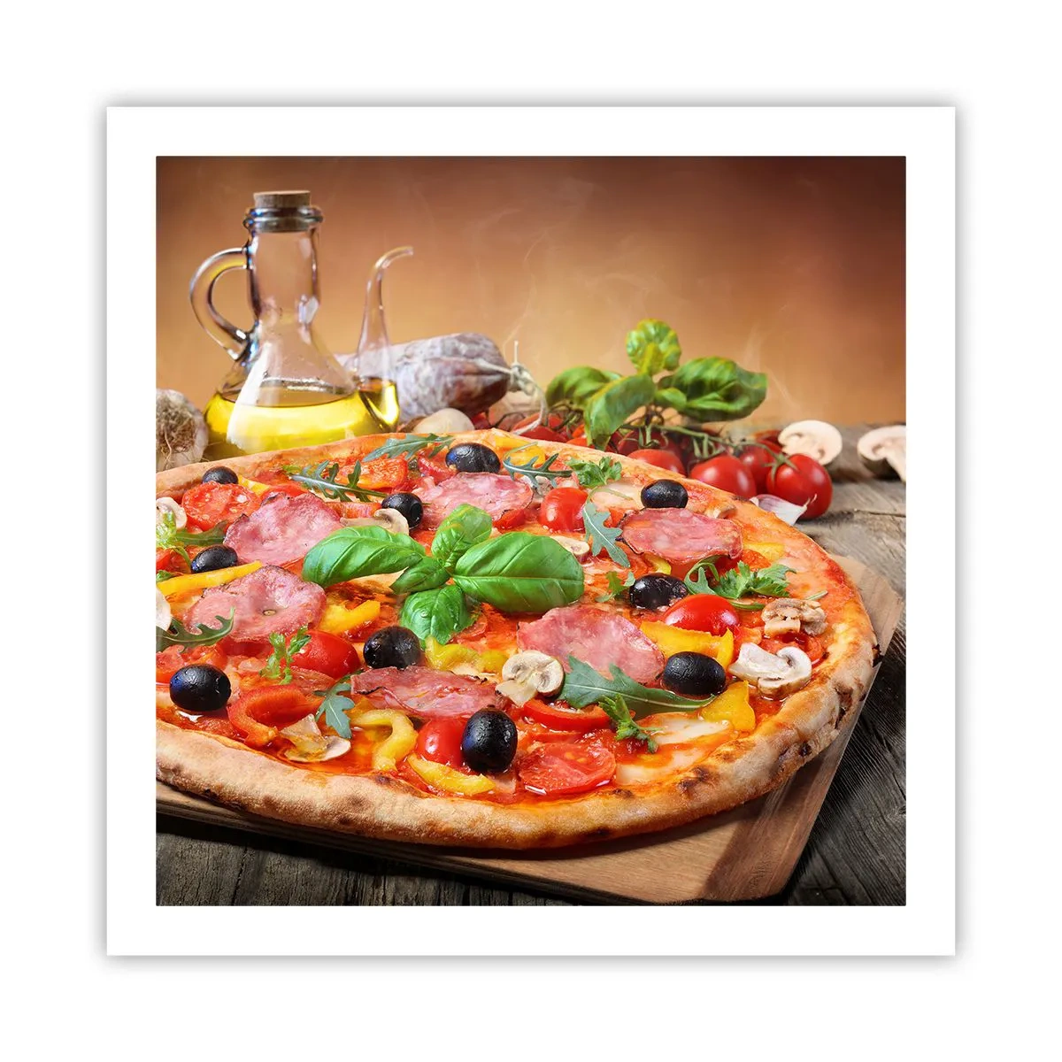 Poster - Met echte Italiaanse smaak - 60x60 cm