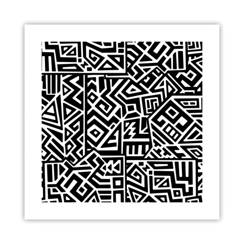 Poster - Pre-Columbiaanse compositie - 40x40 cm