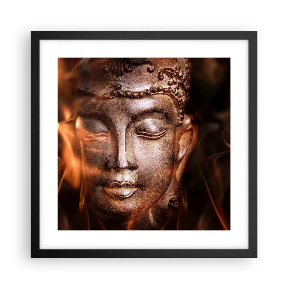 Poster in een zwarte lijst - Het bestaat alleen hier en nu - 40x40 cm