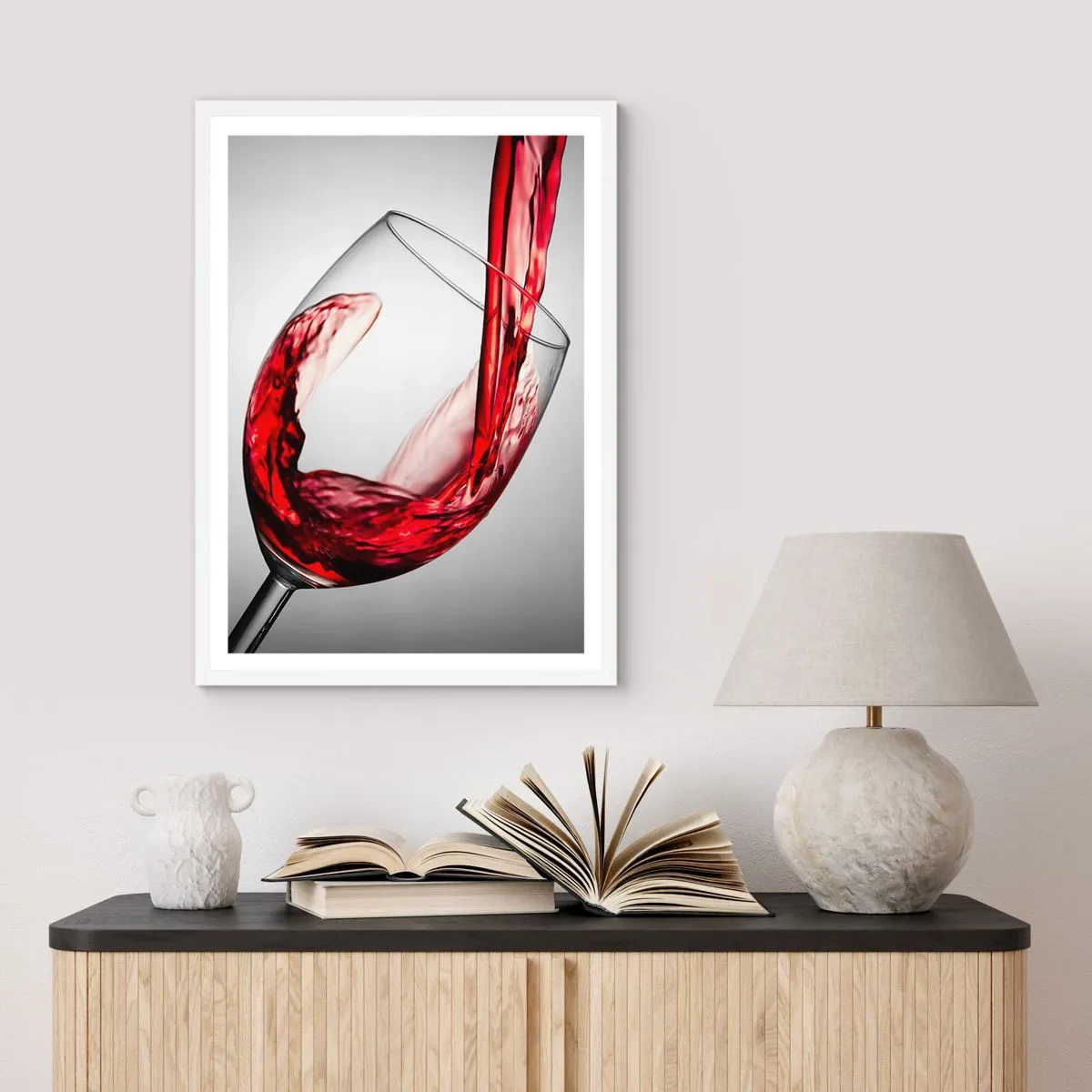Poster in een witte lijst - Kleur - beweging - geluid - 30x40 cm