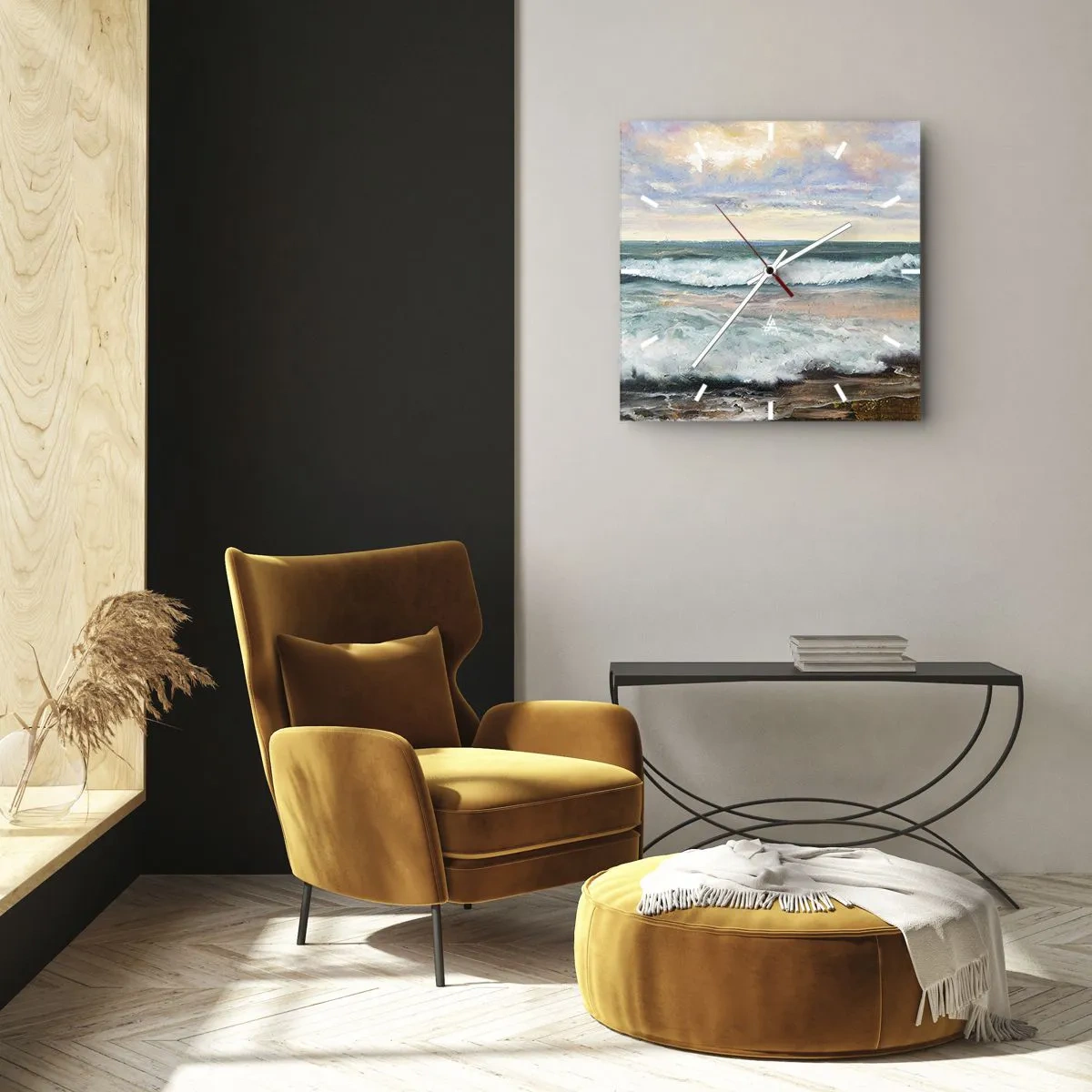 Wandklok - Klok - Hier maak je je ziel glad - 40x40 cm