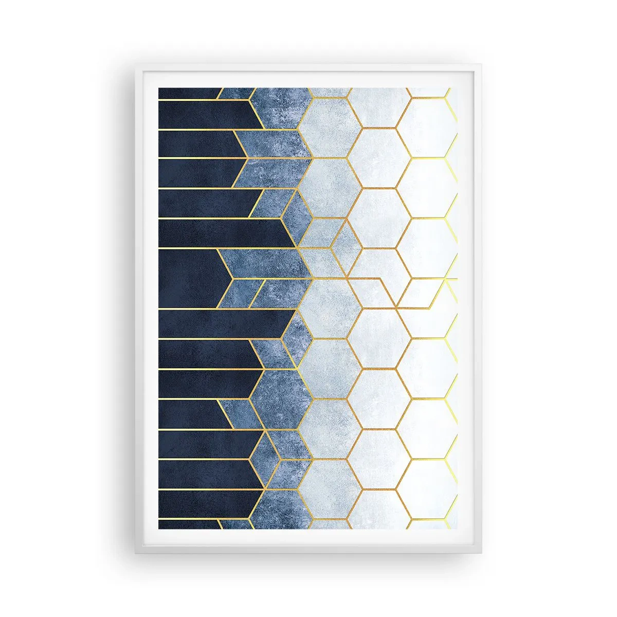 Poster in een witte lijst - Compositie in een gesyncopeerd ritme - 70x100 cm