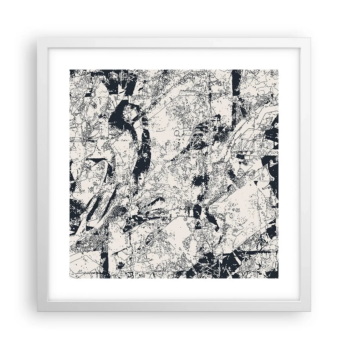 Poster in een witte lijst - Interpenetratie van tegenstellingen - 40x40 cm