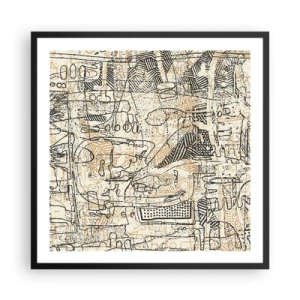 Poster in een zwarte lijst - Het wacht om te worden gedecodeerd - 60x60 cm