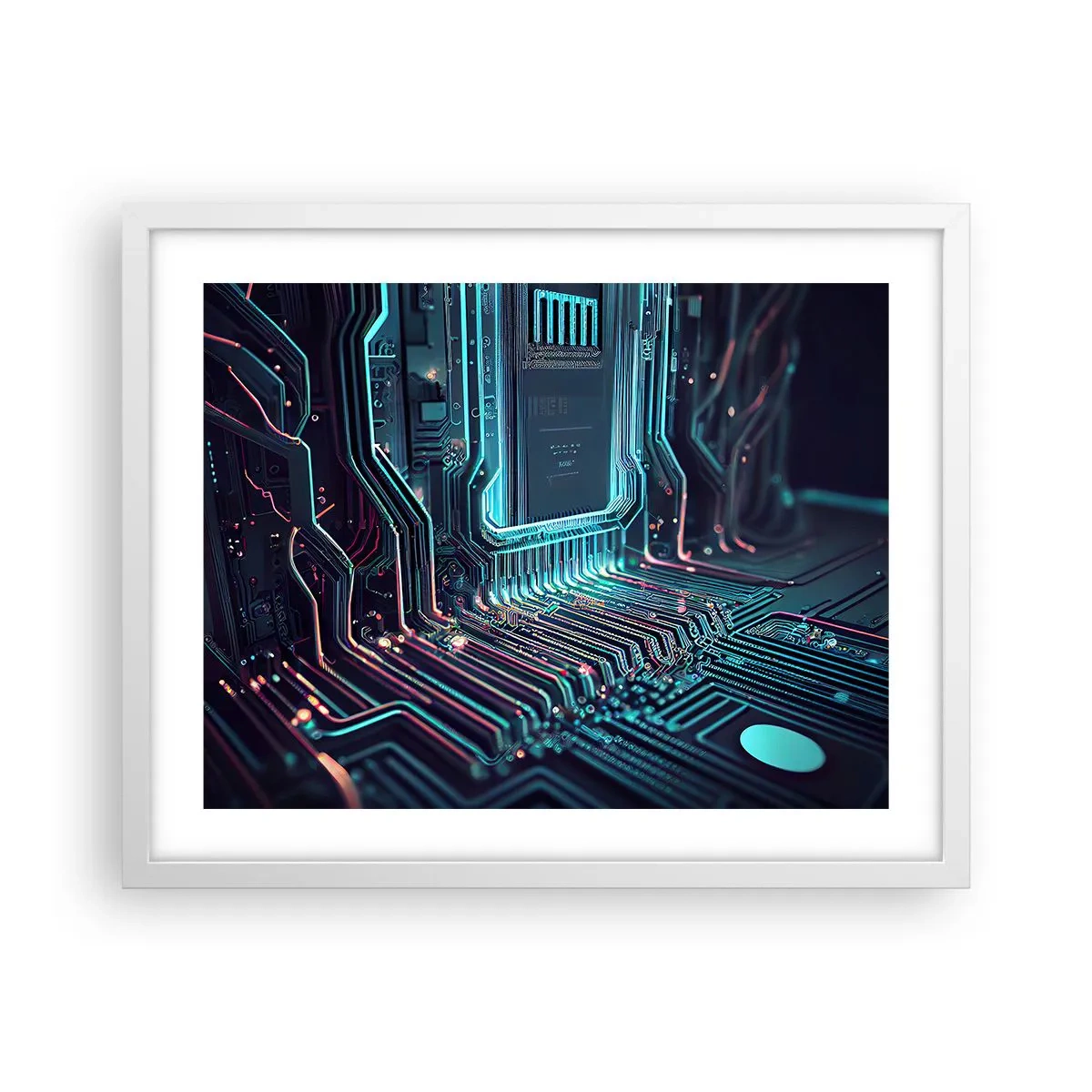 Poster in een witte lijst - Ik ben aan het denken… - 50x40 cm
