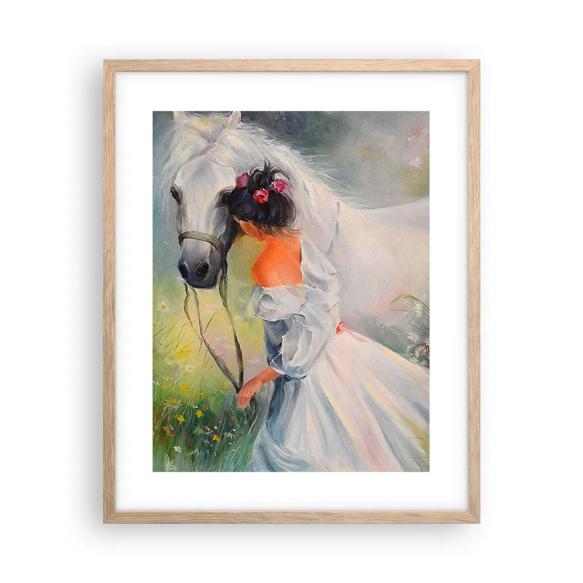 Een poster in een licht eiken lijst - Als uit een mooie droom - 40x50 cm