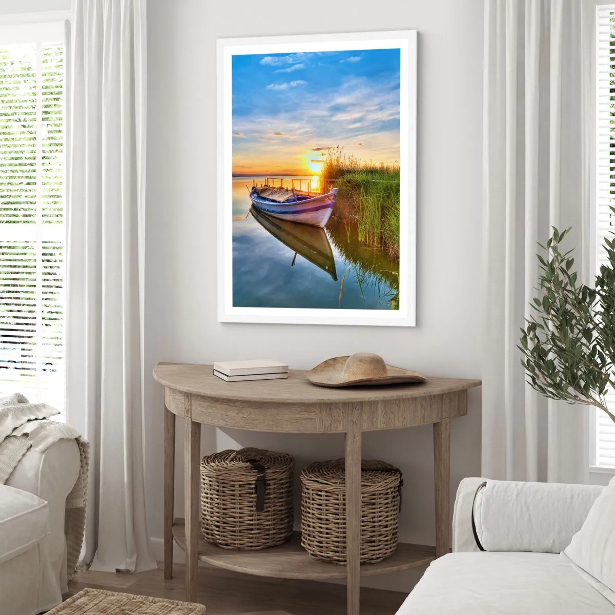 Poster in een witte lijst - Baai van vervulde dromen - 70x100 cm