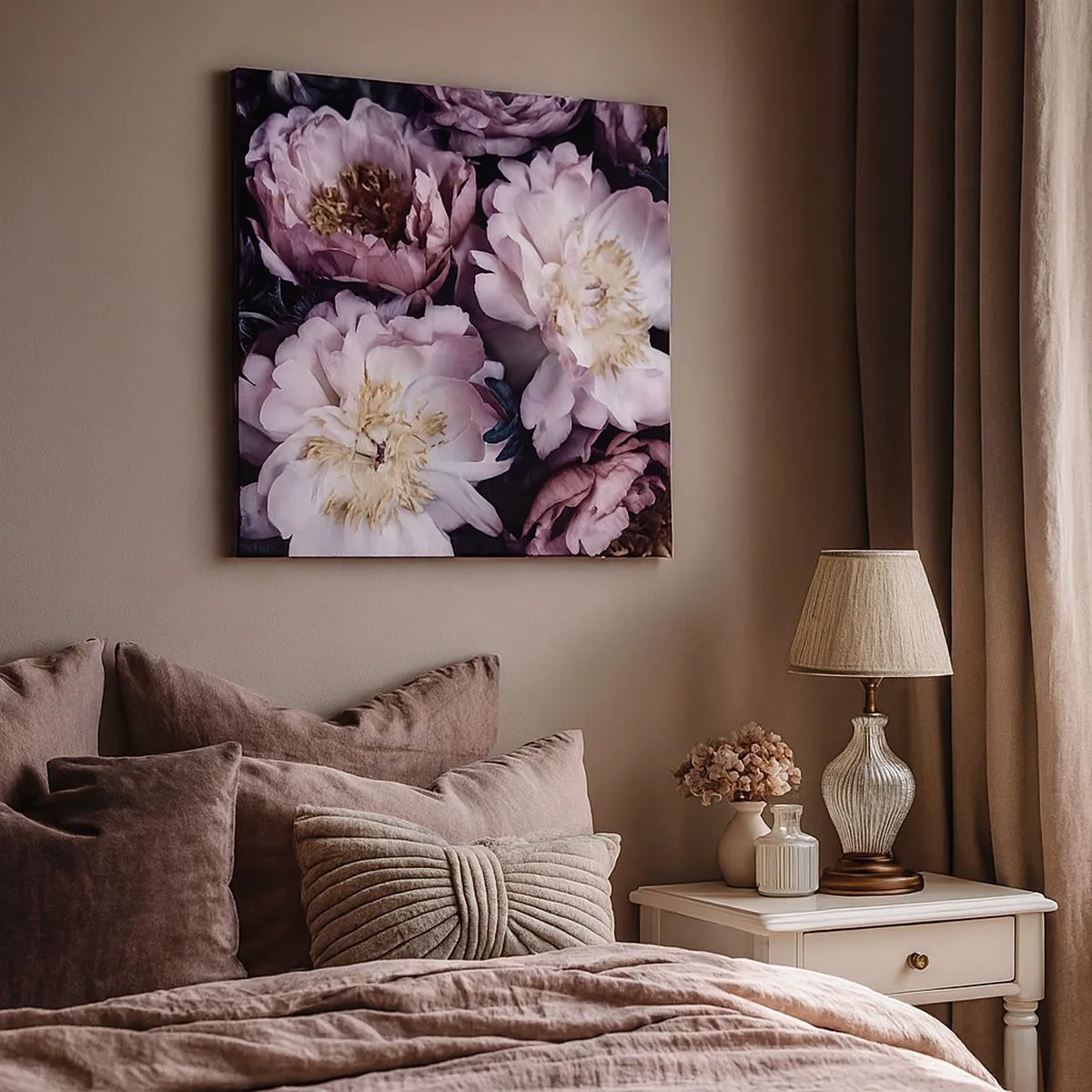 Schilderen op canvas - Boeket ouderwets - 30x30 cm