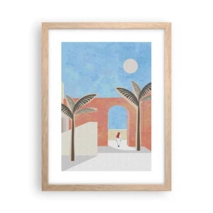 Een poster in een licht eiken lijst - Arabische dag - 30x40 cm