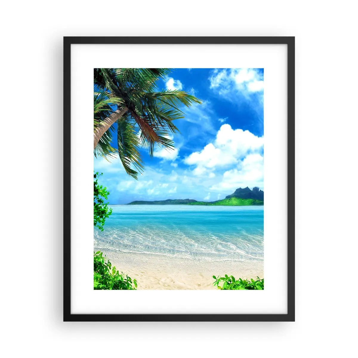 Poster in een zwarte lijst - Het azuur van de tropen - 40x50 cm