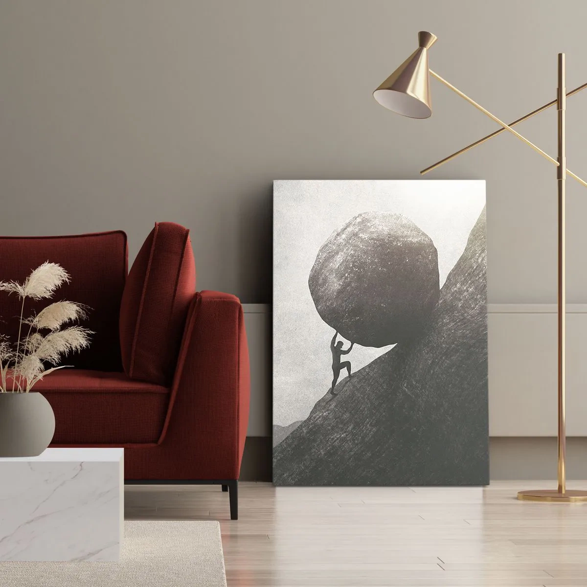 Schilderen op canvas - Ik geloof tegen alle hoop in - 50x70 cm