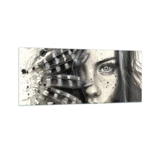 Schilderen op glas - Wilde schoonheid - 100x40 cm