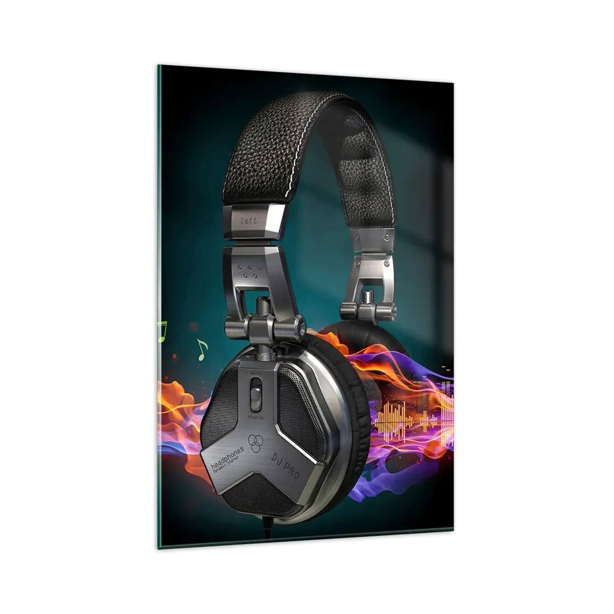 Schilderen op glas - In vuur en vlam van muziek - 80x120 cm