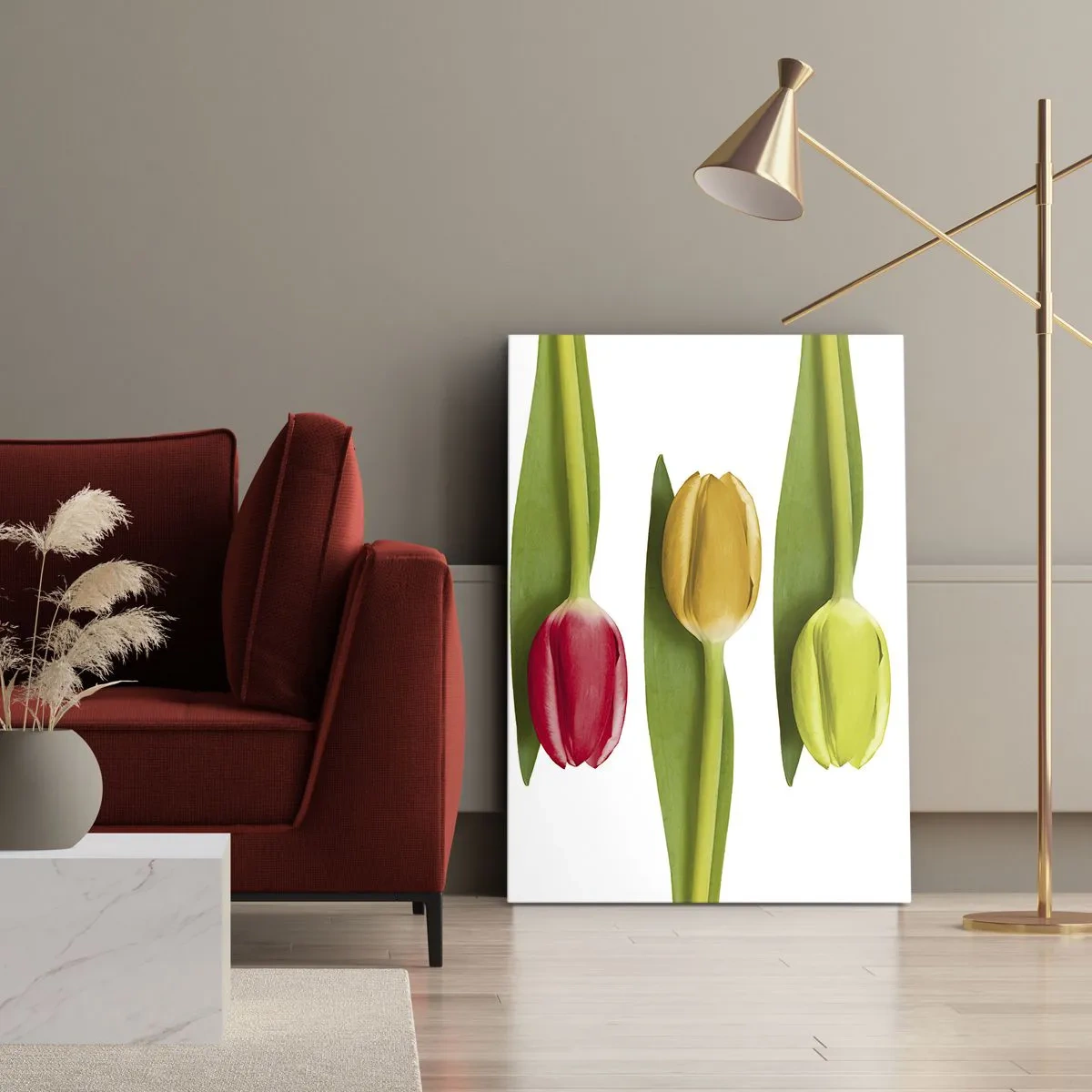 Schilderen op canvas - Regenboog compositie - 70x100 cm