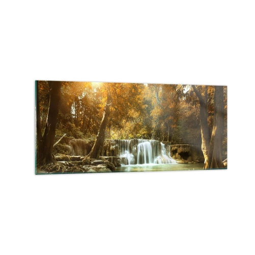 Schilderen op glas - Park cascade - 120x50 cm