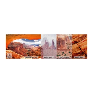 Fotobehang Monster Premium Canvas - Door de natuur zelf gebeeldhouwd - Landschap, Nationaal Park Arizona, Grand Canyon - 100x30 cm