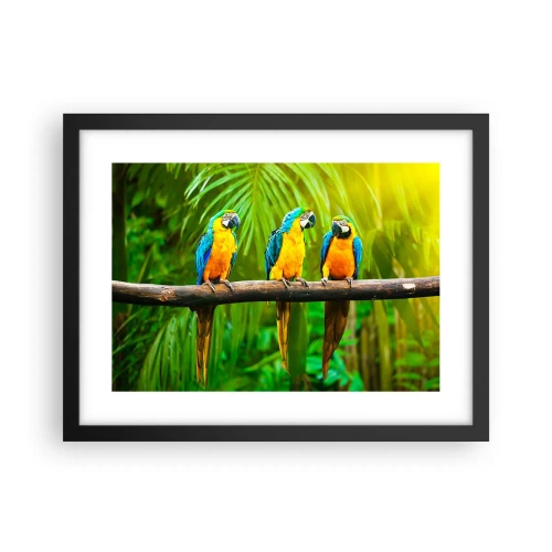 Poster in een zwarte lijst - En heb je gehoord dat ze...? - 40x30 cm