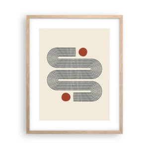 Een poster in een licht eiken lijst - Van het begin tot het eind - 40x50 cm