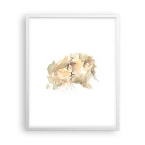 Poster in een witte lijst - De helft gevonden? - 40x50 cm