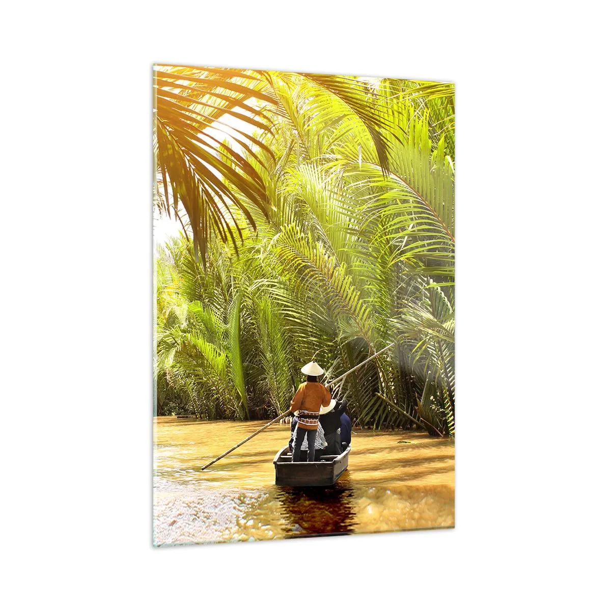 Schilderen op glas - Een palmravijn langs - 50x70 cm