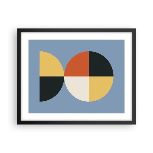 Poster in een zwarte lijst - Kijk en tel - 50x40 cm