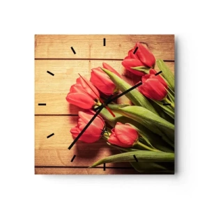 Wandklok - Klok - Lente bekentenis - 40x40 cm