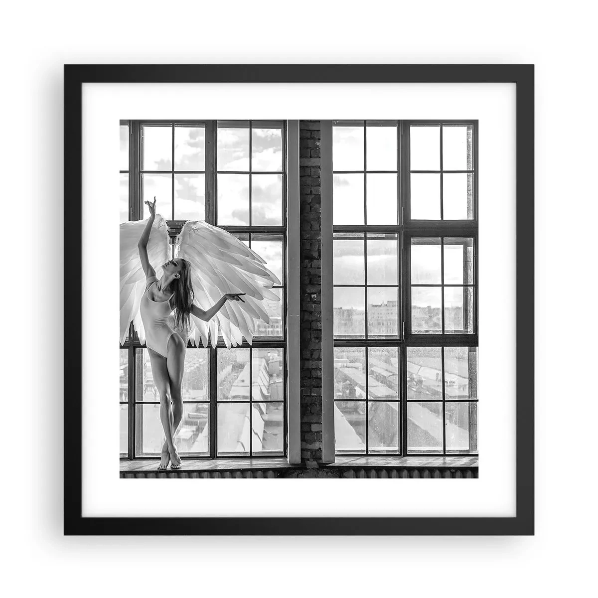 Poster in een zwarte lijst - Stad der Engelen? - 40x40 cm