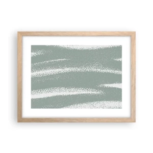 Een poster in een licht eiken lijst - Abstractie in een winterklimaat - 40x30 cm