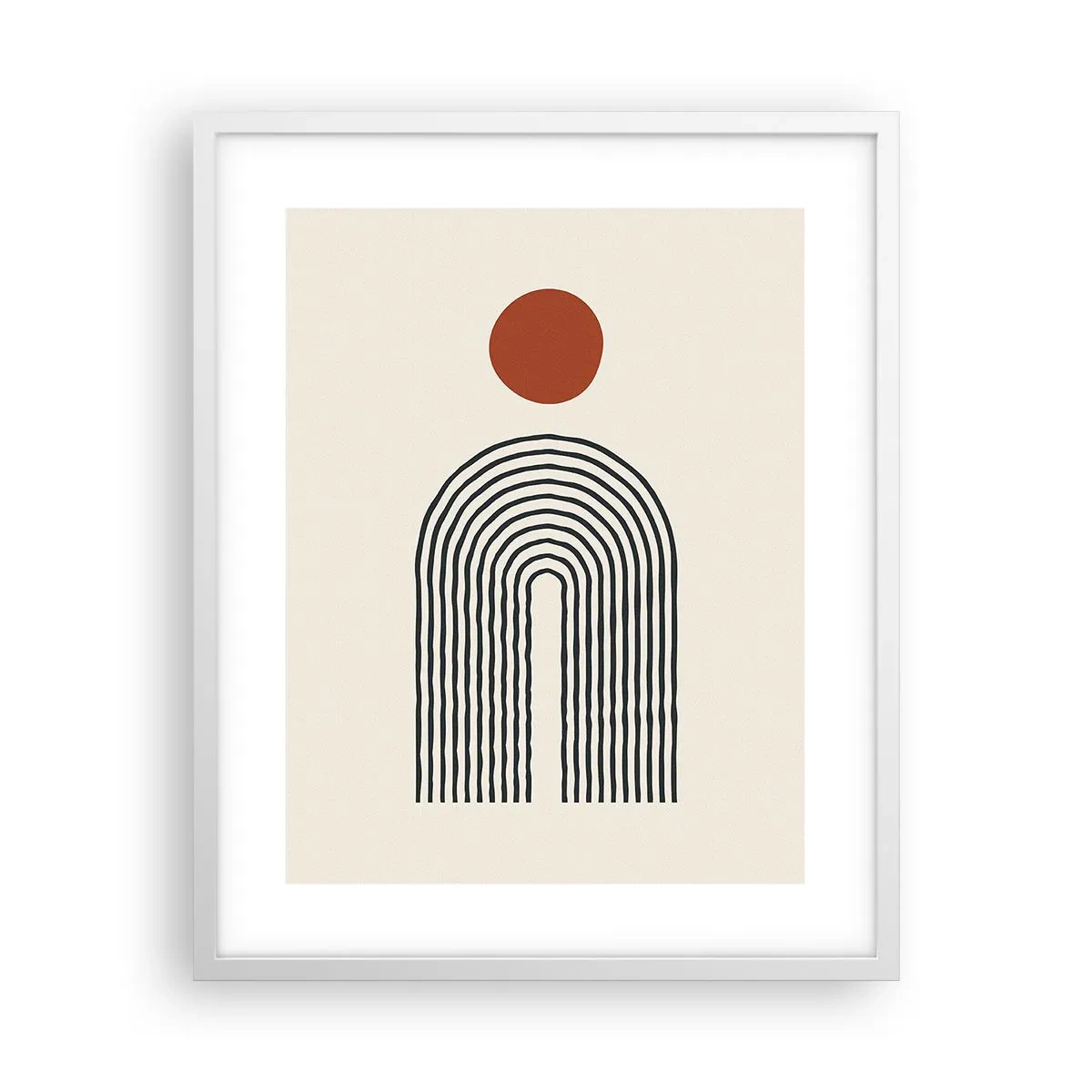 Poster in een witte lijst - Magnetisme van vormen en kleuren - 40x50 cm