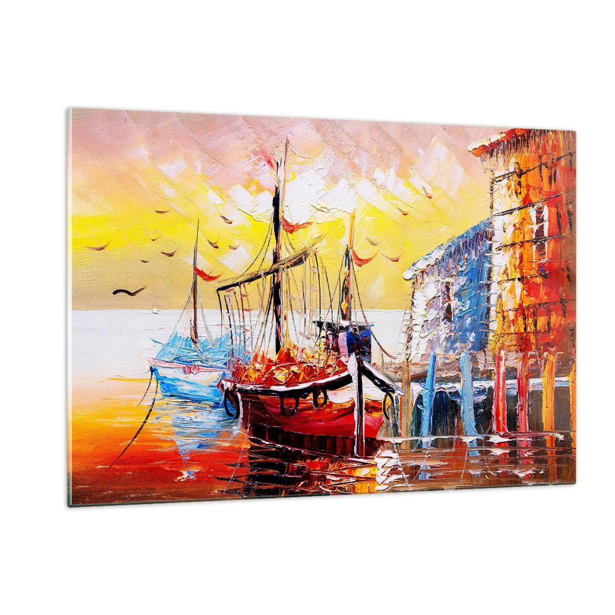 Schilderen op glas - Gelukkige terugkeer - 120x80 cm