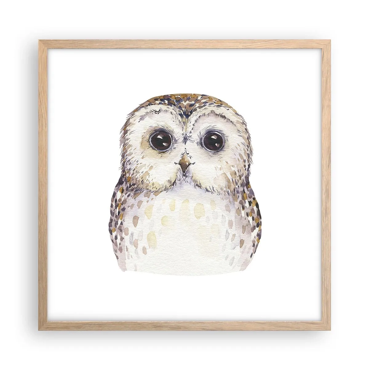 Een poster in een licht eiken lijst - Kijk in mijn ogen - 50x50 cm