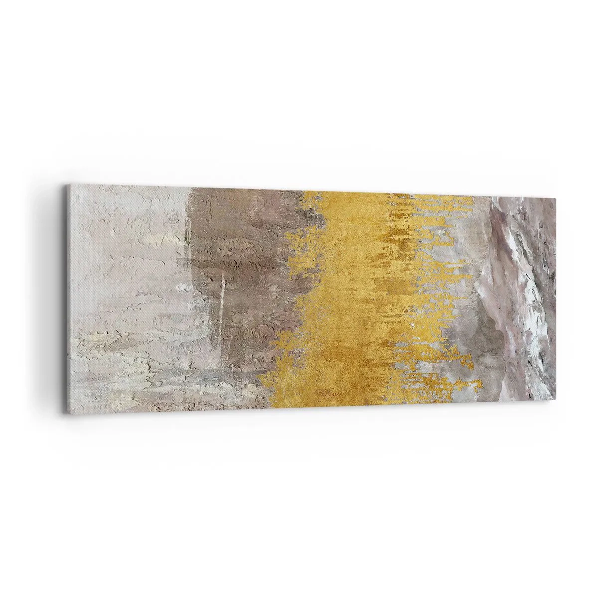 Schilderen op canvas - Een gouden explosie - 120x50 cm