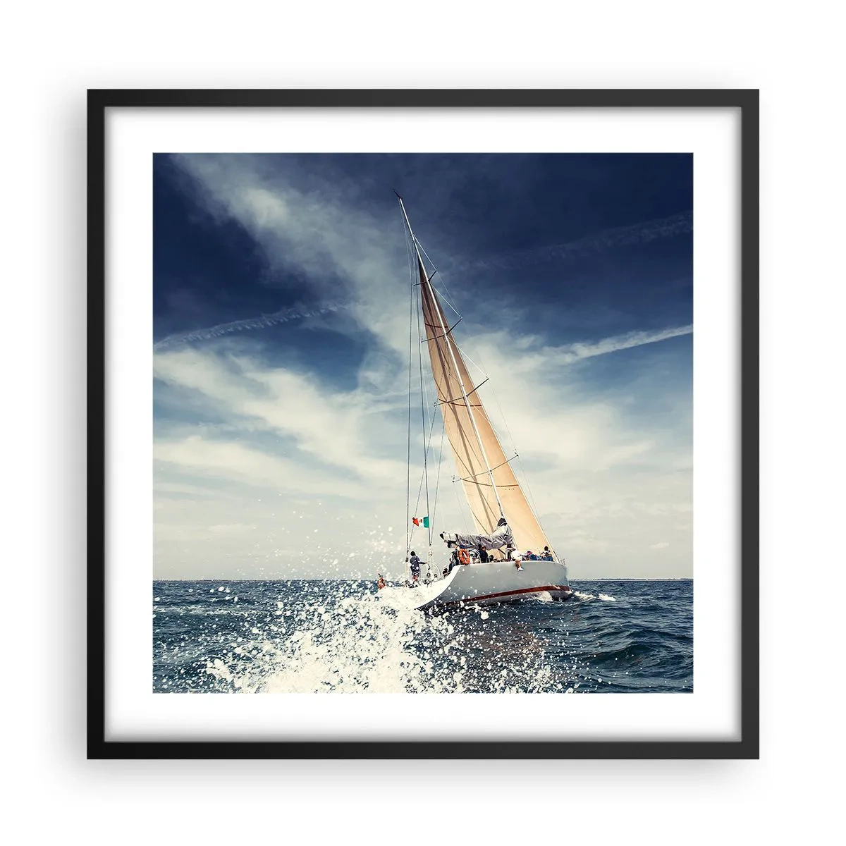 Poster in een zwarte lijst - Ze halen ons niet in! - 50x50 cm