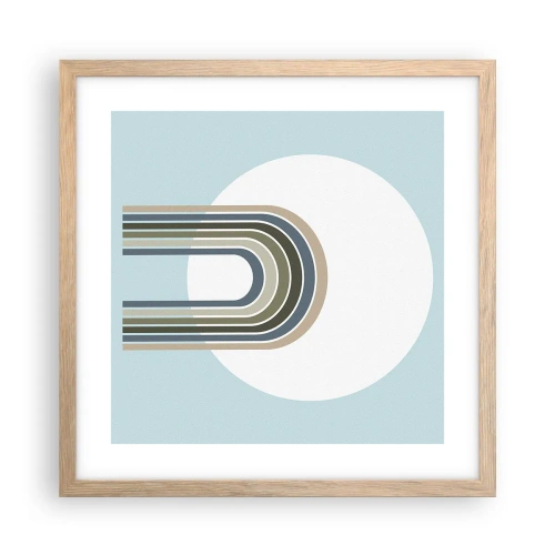 Een poster in een licht eiken lijst - Onweerstaanbare aantrekkingskracht - 40x40 cm