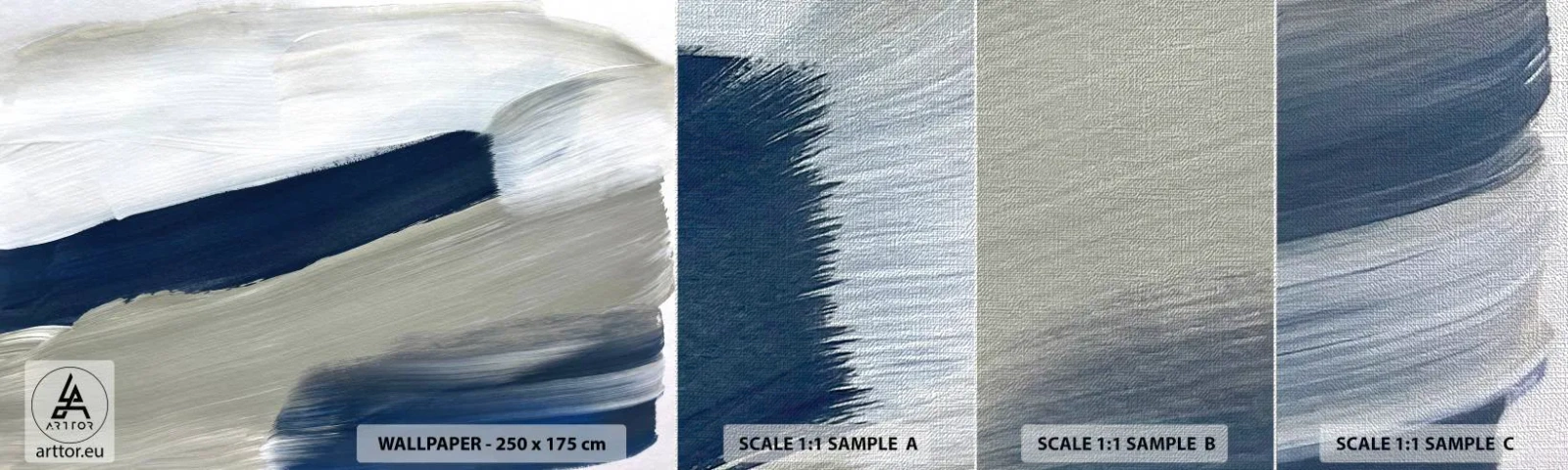 Fotobehang Monster Premium Canvas - Ontmoeting met witheid - Deel, Minimalistisch, Modern - 100x30 cm