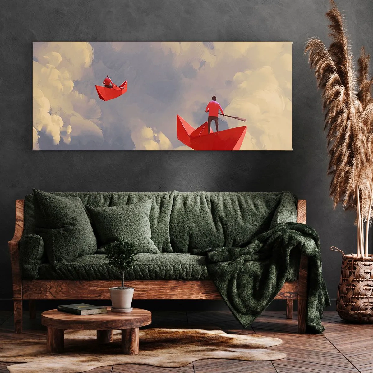Schilderen op canvas - Dromers expeditie - 100x40 cm