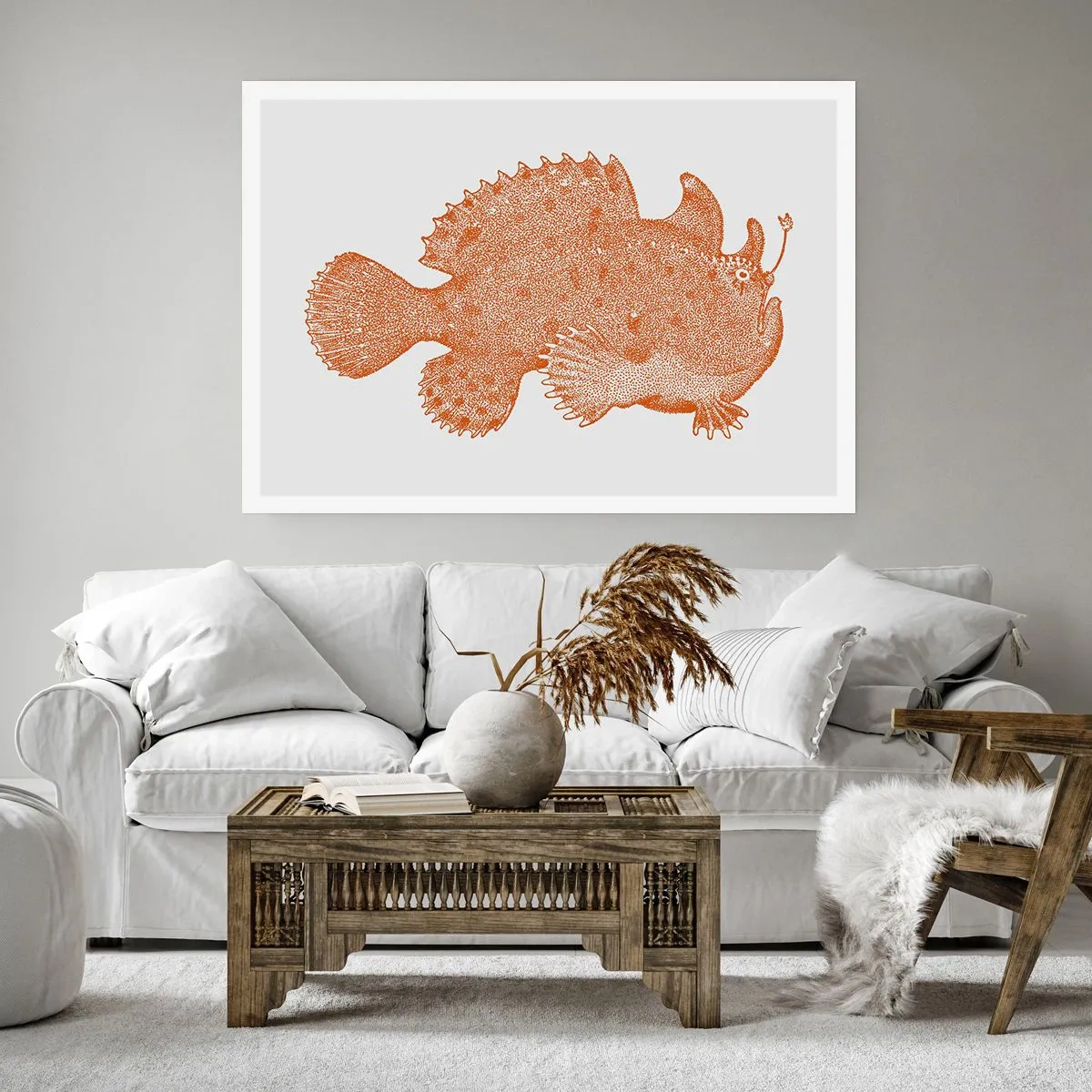 Poster - En toch een vis - 100x70 cm