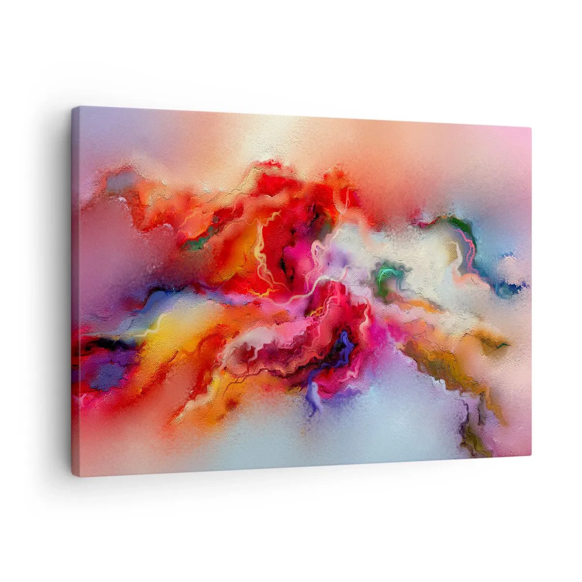 Schilderen op canvas - Kleurrijke abstractie met een dynamische compositie - 70x50cm - Hoe vang je dromen - rook - Moderne wanddecoratie voor woonkamer en slaapkamer ARTTOR