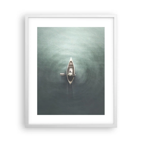 Poster in een witte lijst - Door het maanmeer - 40x50 cm