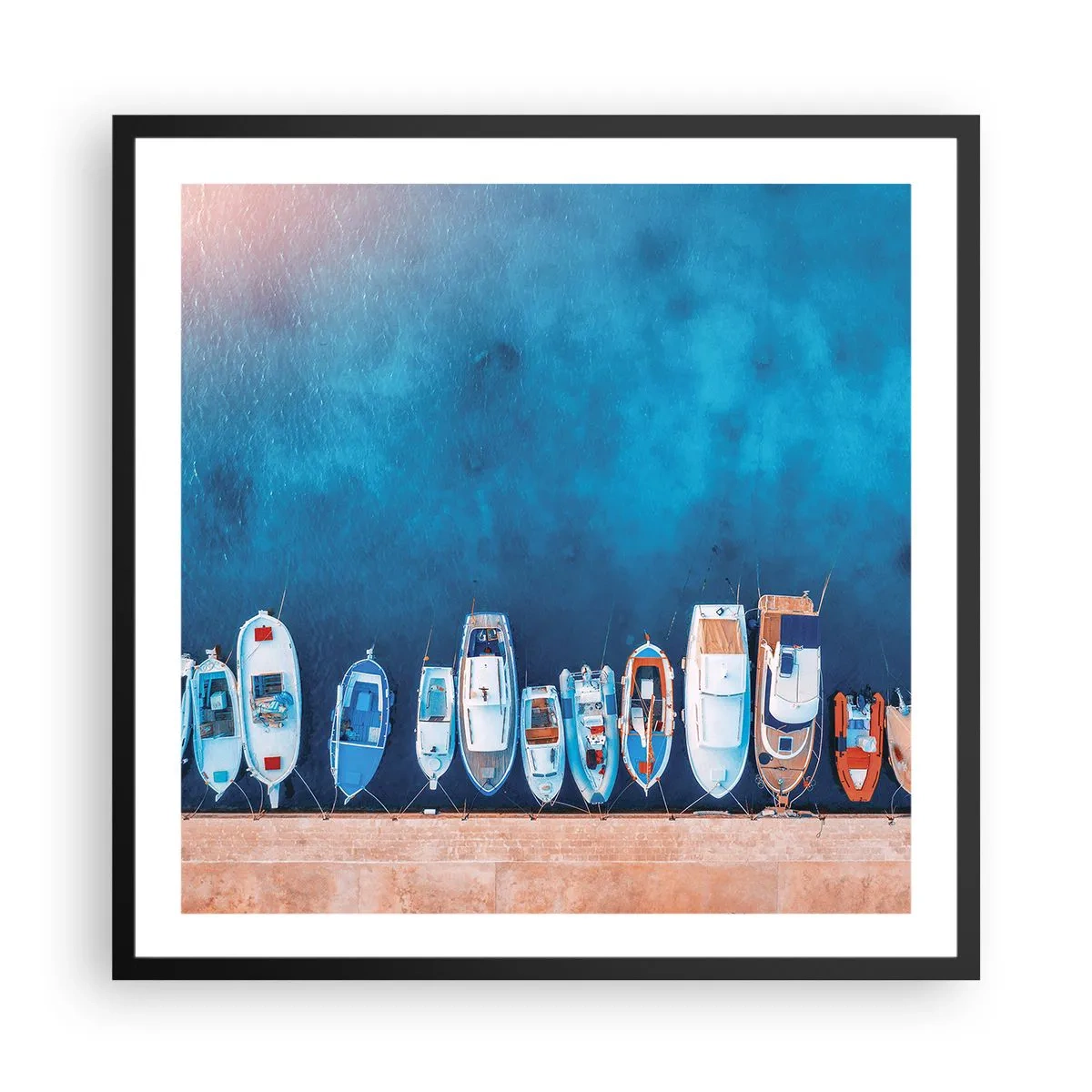 Poster in een zwarte lijst - In één rij - 60x60 cm