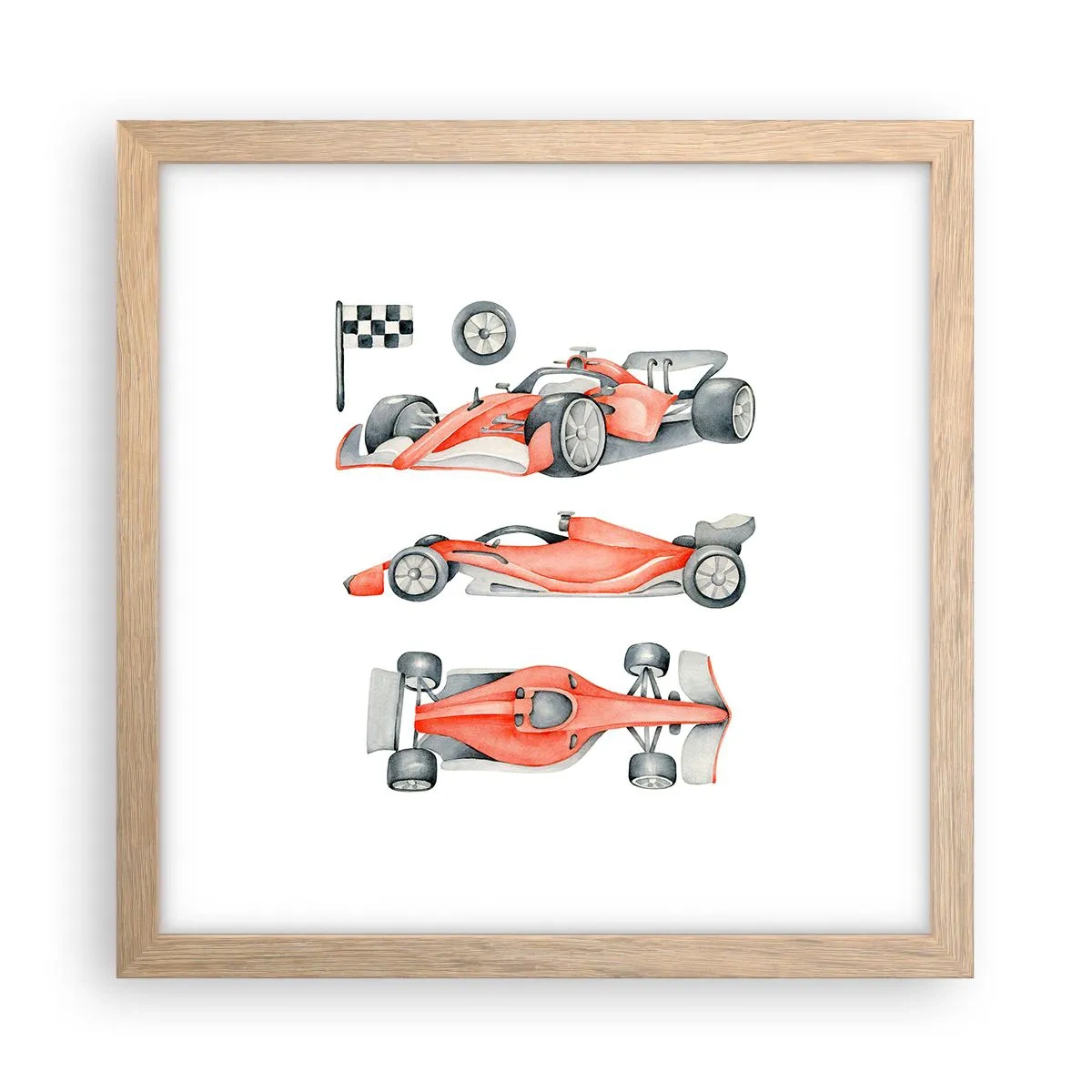 Een poster in een licht eiken lijst - Jaag je droom na - 30x30 cm