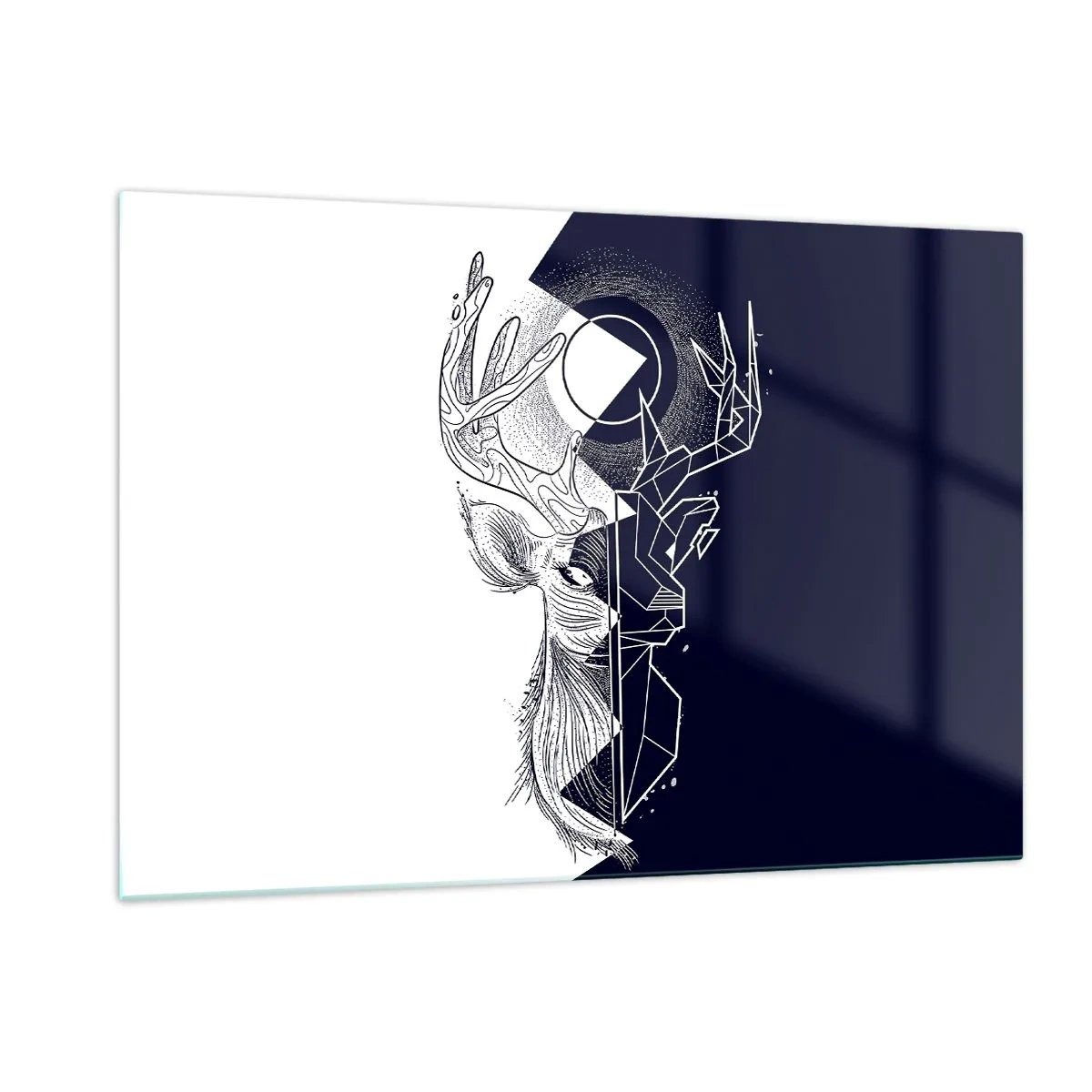 Schilderen op glas - De strijd en de eenheid van tegenstellingen - 120x80 cm