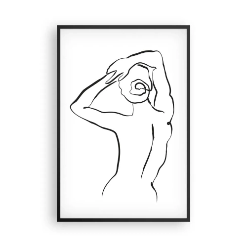 Poster in een zwarte lijst - Naakt in de ochtend - 61x91 cm