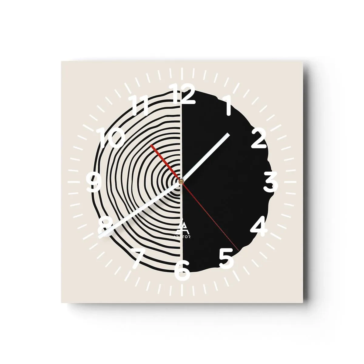 Wandklok - Klok - Half om half - 30x30 cm